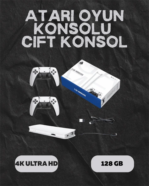 M15 Retro Konsol – 20.000 Oyunlu, Çift Gamepadli, 4K HDMI - 2