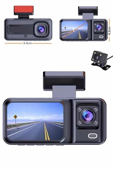 Ekranlı Sürüş Kaydedici DVR Ön ve Arka Kameralı Full HD Çözünürlüklü - 5