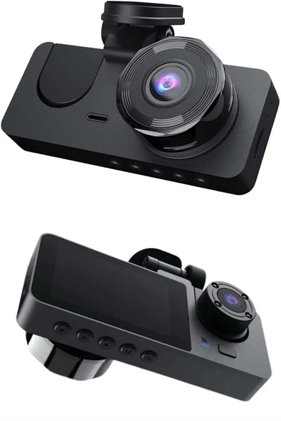 Yol Kayıt Araç Kamerası HD DVR 3 Kameralı 2.0in Ekranlı Ön İç Arka ürün görseli