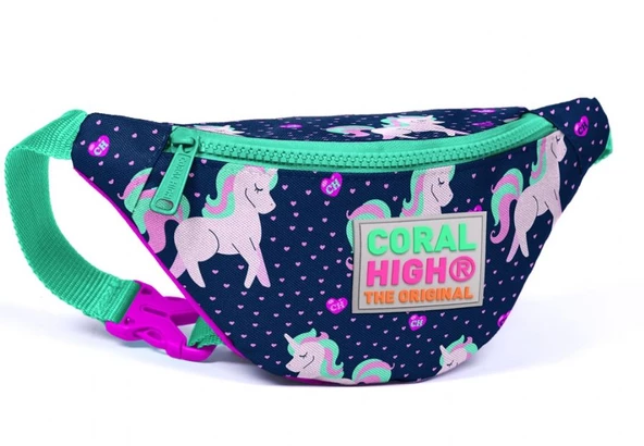 Coral High Kids Bel Çantası Unicorn Desenli - Lacivert - Kız Çocuk  22567 ürün görseli