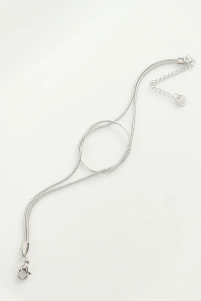 316L Çelik Gümüş Renk Düğüm Model Bileklik - 2