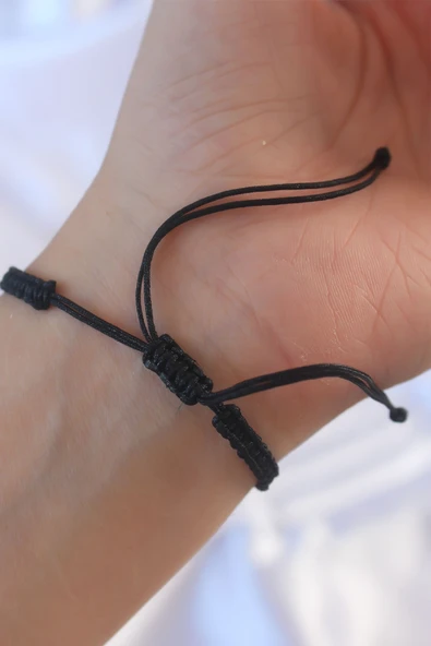 Gümüş Renk Zirkon Taşlı Taç Figür Makrome Bileklik - 2