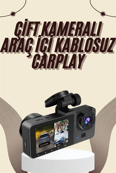 Gece Görüşlü DVR 3 Lensli Araç İçi Sürüş Kamerası Video Kaydedici - Resim 2