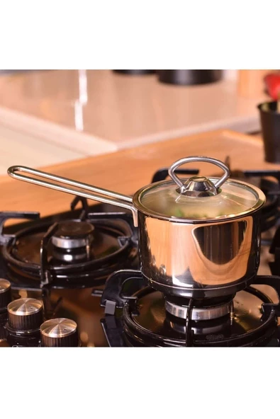 Bambum B3059 Poppy Kaçerol Sosluk Sütlük Cam Kapaklı 12cm