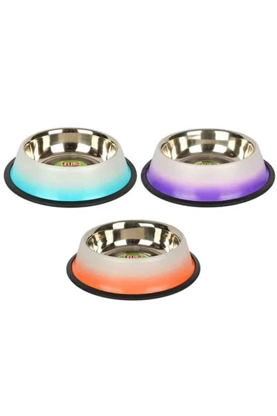 Flip Kaymaz Çift Renkli Çelik Mama Kabı 8 Oz 240ml ürün görseli