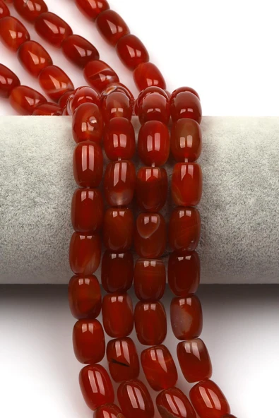 Turuncu Akik Doğaltaş Dizi 10 x 14 mm Kapsül Kesim ürün görseli