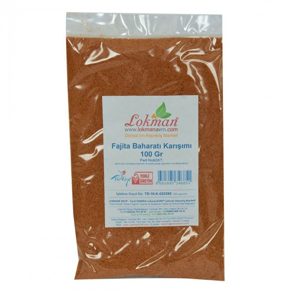 LokmanAVM Fajita Baharatı Karışımı 100 Gr Paket - 2