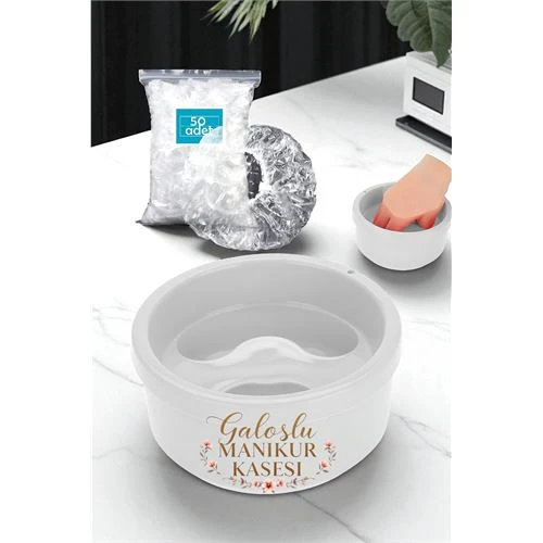 Manikür Kabı 50 Adet Gşlu Manikür Kasesi Parmak Yumuşatma Manikür Kasesi