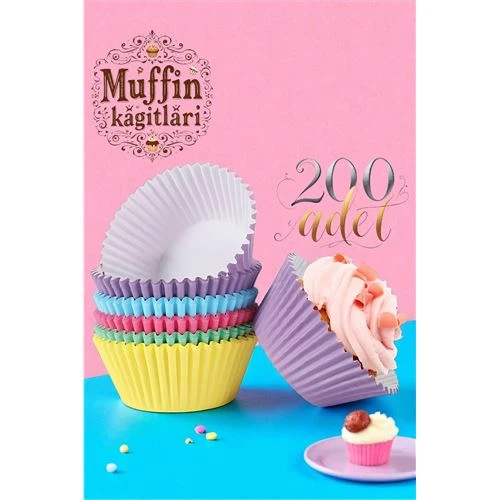 Muffin Kalıbı  Muffin Kağıdı  Muffin Kek Kalıbı 200 Adet ürün görseli 1
