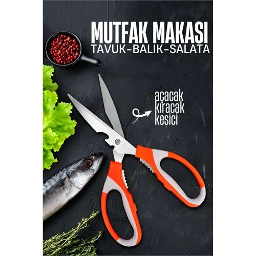 Mutfak Makası  Tavuk Kesme Makası Balık Temizleme Makası Salata Hazırlama Makası ürün görseli 1