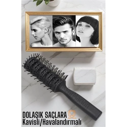 Nano Dolaşık Saç Tarağı Kavisli Havalandırmalı ürün görseli