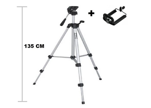 Tripod Telefon ve Kamera Tutucu Ayak + Telefon Tutucu 105Cm - 2