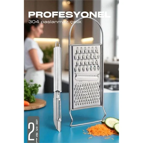 Rende Soyacak Seti  Sebze Oyacağı  Profesyonel Çelik 2 li set ürün görseli 1