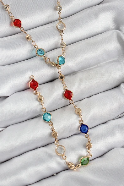 Pirinç Renkli Zirkon Taşlı Model Gold Renk Kadın Y Ke ürün görseli