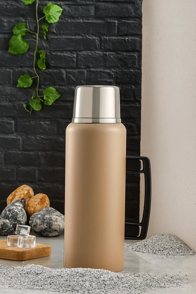 Cooker 1.5 Lt Kulplu Paslanmaz Çelik Termos ürün görseli