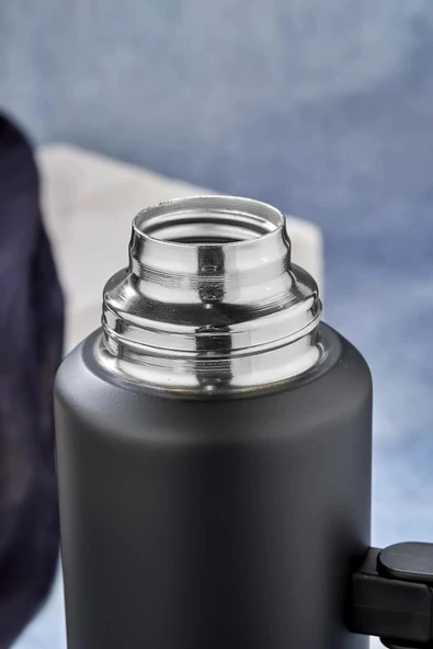 Cooker 1.5 Lt Kulplu Paslanmaz Çelik Termos Bej - Resim 4