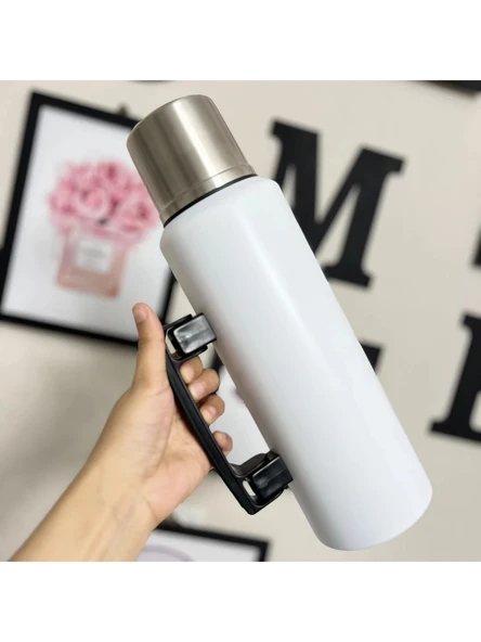 Cooker 1.5 Lt Kulplu Paslanmaz Çelik Termos - Resim 6