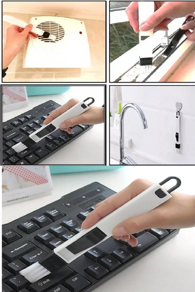 Mini Kürekli Fırça Bilgisayar Klavye Pencere Oluğu Dar Bölge Köşe Bucak Toz Fırçası - 2