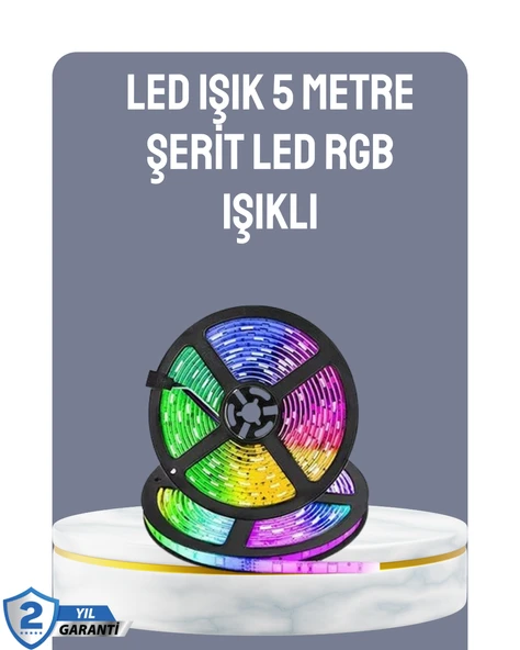 Kumandalı 5 Metre Şerit LED Dekoratif Aydınlatma - 1