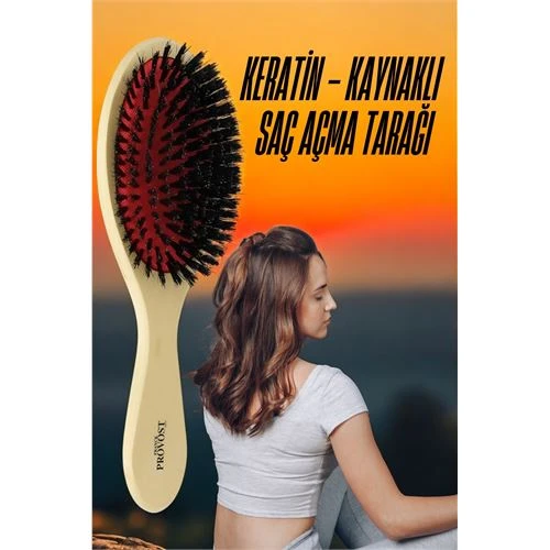 Keratin Mikro Kaynak Saç Açma Fırçası Sağlıklı Ahşap ürün görseli