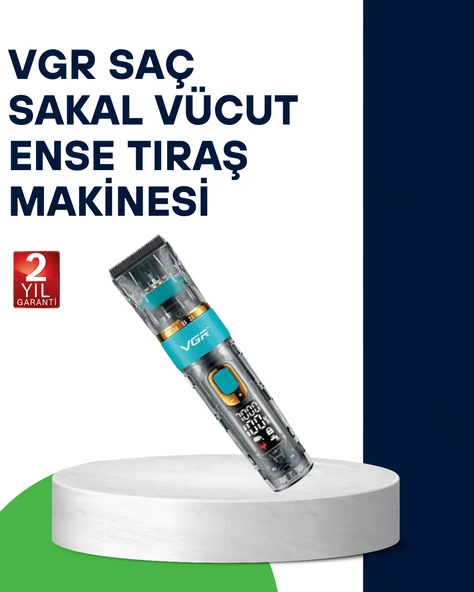 VGR V695 Profesyonel Saç ve Sakal Kesme Makinesi Şarjlı ve Kablolu Kullanım