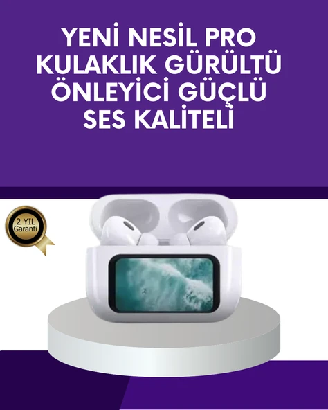Dokunmatik Ekranlı Bluetooth Kulaklık ANC Gürültü Önleme Suya Dayanıklı ürün görseli 1