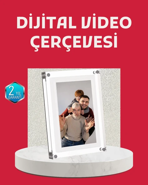 Kompakt Tasarımlı 7 İnç Dijital Fotoğraf Çerçevesi – Modern ve Şık Görünüm - 1