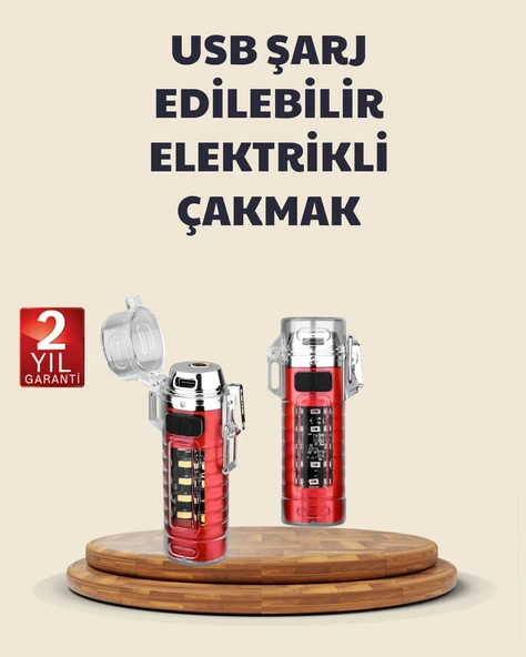Kamp ve Outdoor İçin Çok Amaçlı Çakarlı Elektronik Çakmak ürün görseli 1