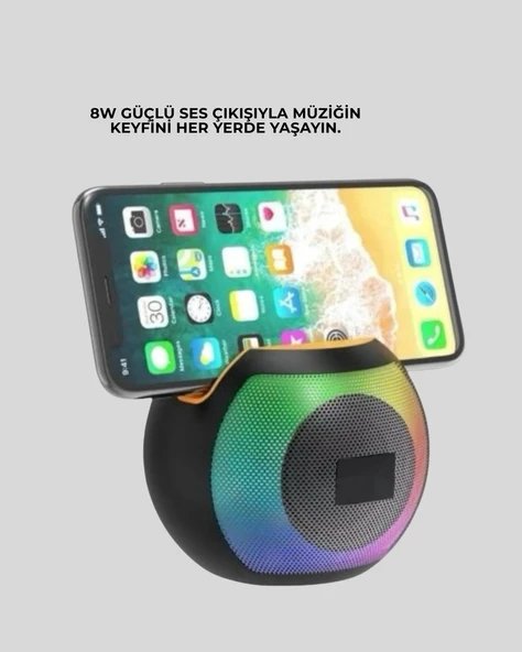 RGB Led Işıklı Güçlü Baslı Kablosuz Hoparlör - 2