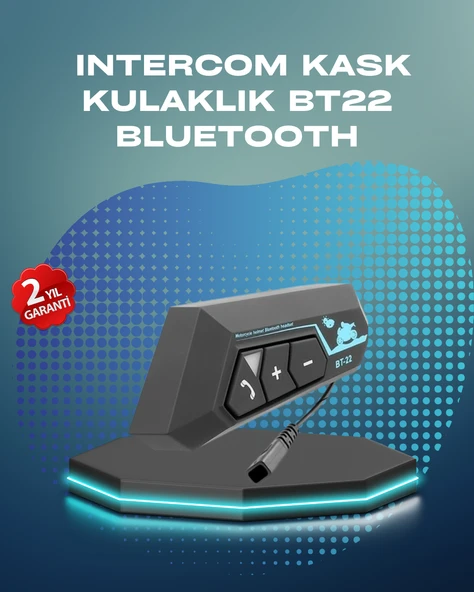BT22 Kask Bluetooth Kulaklık Su Geçirmez Motosik İişim Sistemi