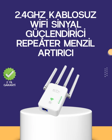 Çift Bantlı  Kurulum WiFi Repeater Menzil Genişici