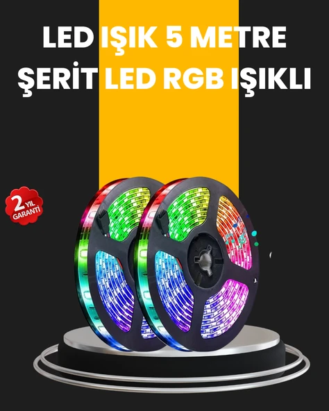 5 Metre Kumandalı Su Geçirmez Şerit LED