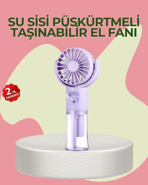 4 Kademeli Serinici Su Buharlı El Vantilatörü