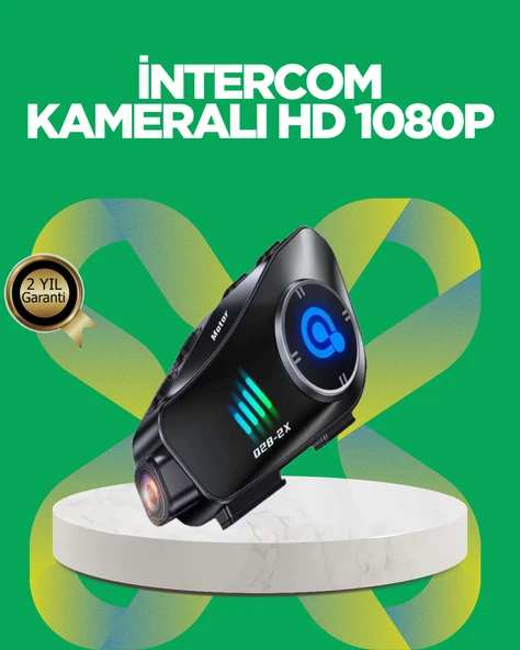 Q28 Bluetooth Kask Kulaklık 1080P Kamera – Su Geçirmez Motosik Interkom