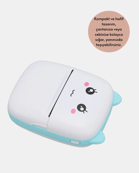 Taşınabilir Mini Termal Yazıcı 200 DPI Bluetooth Bağlantılı - 3