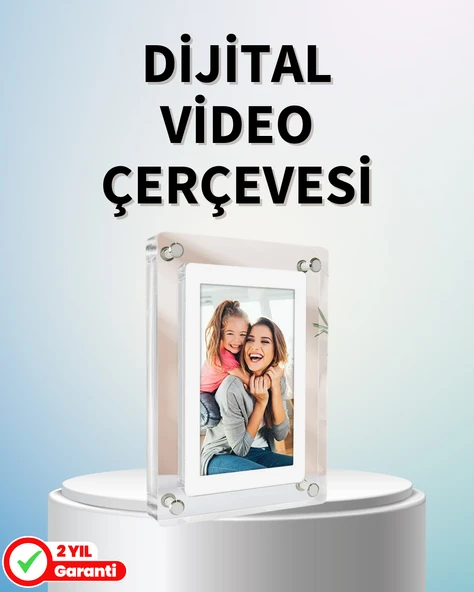 Dayanıklı ve Hafif Tasarım – 7 İnç Dijital Fotoğraf Çerçevesi Ev ve Ofis İçin