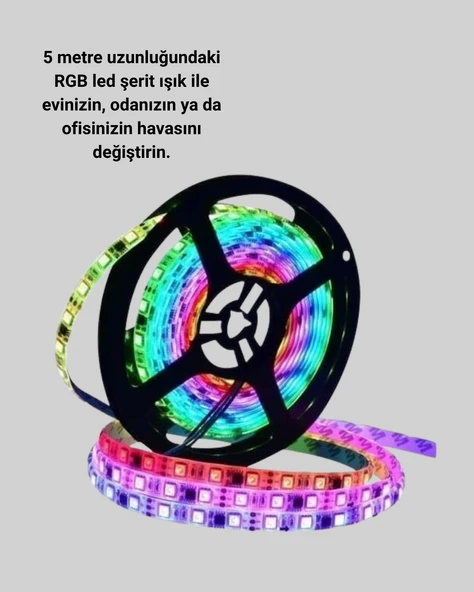 Dekoratif Kumandalı Şerit LED 5 Metre - 3