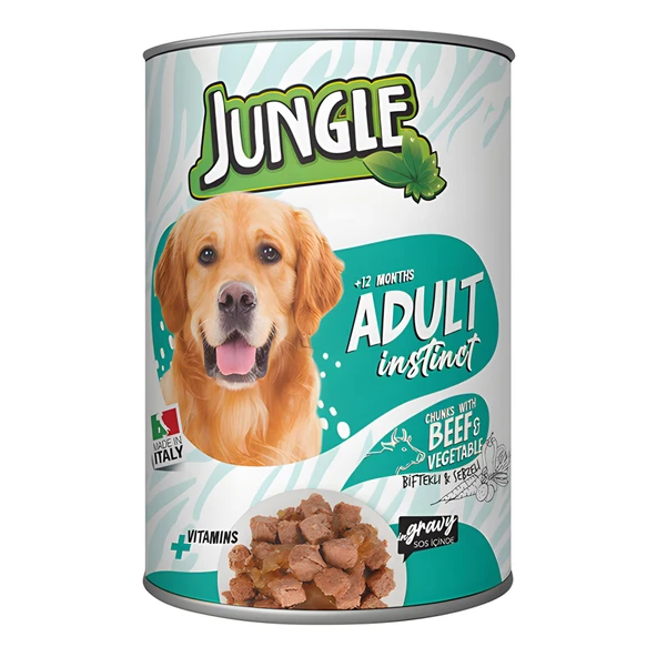 Jungle Kuzu Etli Yetişkin Konserve Köpek Maması 415gr