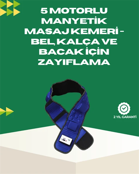 Ayarlanabilir Hız ve Titreşim Modlarına Sahip Manyetik Masaj ve Zayıflama Kemeri ürün görseli