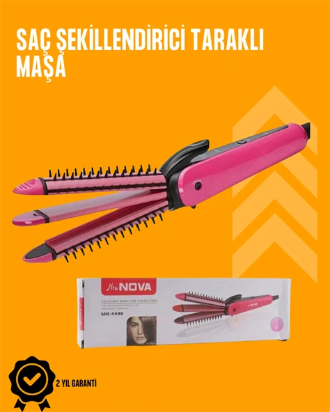 Fön İşlemine Uyumlu Sabitleyici Saç Tarağı