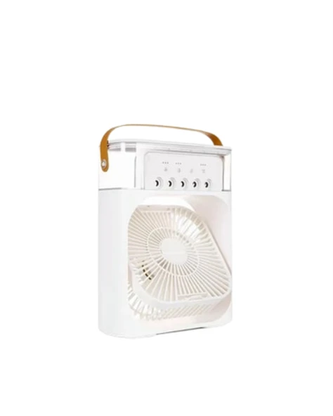 Mini Klima Fan | USB'li, 7 Renk Gece Işığı, 3'ü 1 Arada Fonksiyon - 2