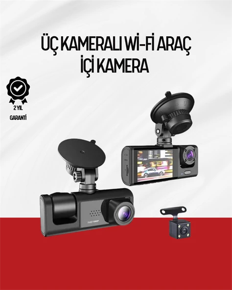 170° Geniş Açı ÖnArkaİç Kamera Seti – Tam Kapsamlı Araç Güvenliği