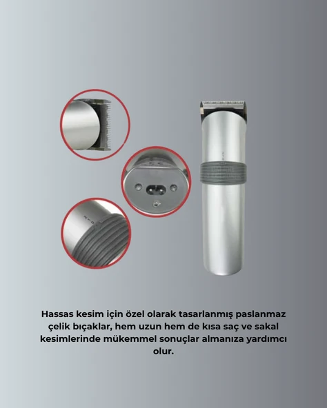 5 Farklı Kesim Tarağıyla Gelen Çok Amaçlı Tıraş Cihazı - Resim 3
