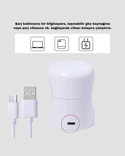 Mini Tırnak Kurutucu – Hızlı Kurutma İçin UVLED Işık Teknolojisi - Resim 3