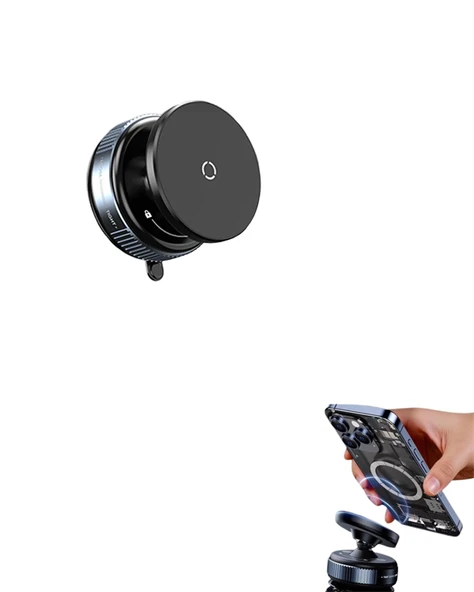 Güçlü Manyetik Tutuşlu 360° Döner Araç Telefon Tutucu – Vakumlu Montajlı - 2
