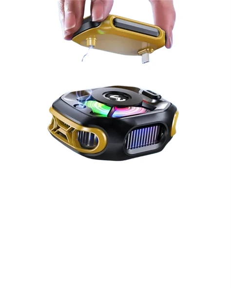 RGB Işıklı Girdap Fanlı Mobil Soğutucu | Manyetik Montaj | TypeC Girişli - 3
