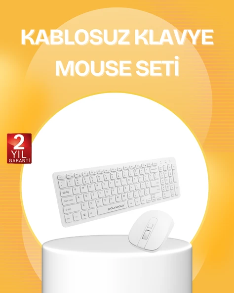 Kablosuz Klavye Mouse Takımı  Ergonomik, Sessiz ve Enerji Tasarruflu
