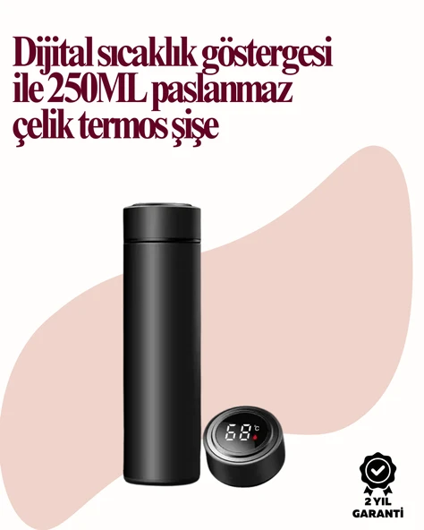 Uzun Süre Isı Koruma Sağlayan Dijital Göstergeli Termos