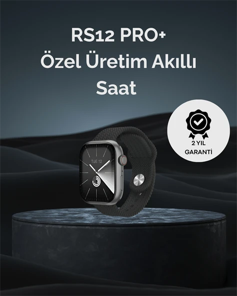 RS12 PRO+ 2025 Serisi Uzun Şarj Süreli Garantili Full Ekranlı Özel Üretim Akıllı Saat – 2GB Hafıza, AMOLED, GPS, Sesli Arama