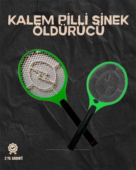 Hafif ve Ergonomik Elektronik Böcek Öldürücü – Güvenlik Koruması ile Pil Kontrollü